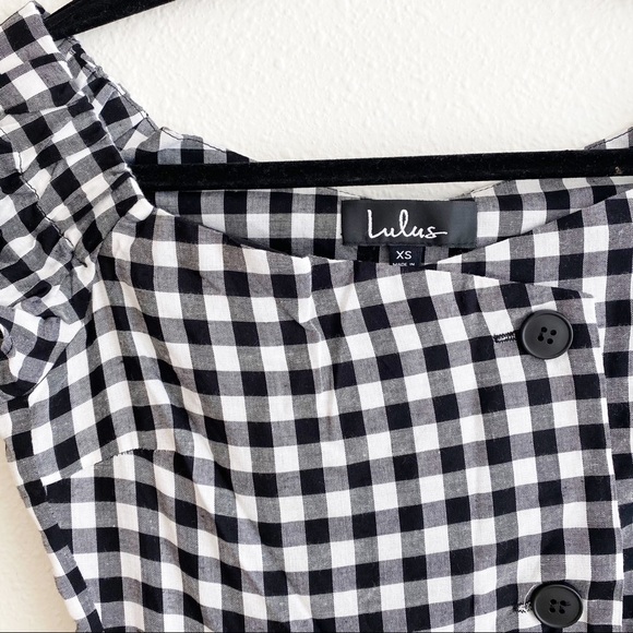 Lulu’s Gingham Off The Shoulder Dress - Picture 4 of 8